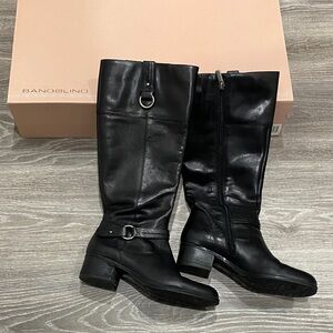 Bandolino Black Heeled Leather Boots
